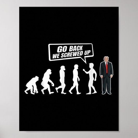 Grappig anti Trump ga terug we hebben Trump verkna Poster (Voorkant)