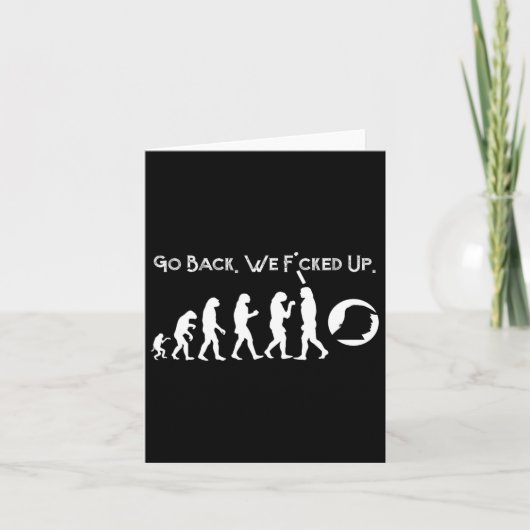 Grappig anti Trump - Go Byck! Trump Evolution T-sh Kaart (Voorkant)