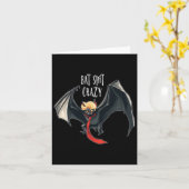 Grappig Anti-Trump Halloween Bat Crazy Kaart (Gele Bloem)