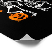 Grappig anti-Trump Halloween-skelet Poster (Hoek)