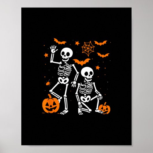 Grappig anti-Trump Halloween-skelet Poster (Voorkant)