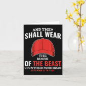 Grappig anti Trump Mark van het Beast Red Pet Kaart (Gele Bloem)