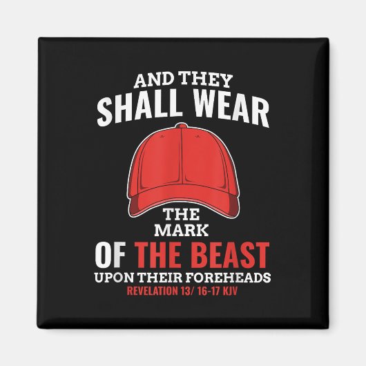 Grappig anti Trump Mark van het Beast Red Pet Magneet (Voorkant)