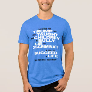 Grappig anti-Trump-shirt voor liberale politieke h Tri-Blend Shirt
