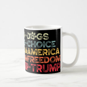 Grappig Anti Trump T-shirt, Pro-dogs, Pro-choice,  Koffiemok