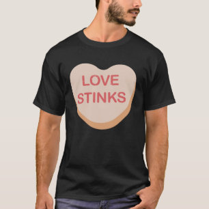 Grappig Anti-Valentijnsdag Liefde Stinks Hart Snoe T-shirt