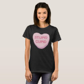 Grappig Anti-Valentijnsdag Stompzinnig Hart Snoep T-shirt (Voorkant volledig)