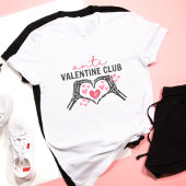 Grappig Anti Valentine Club Gift met Skull handen T-shirt