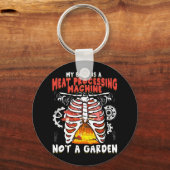 Grappig Anti Vegan Vleeseter Grappig Vleesliefhebb Sleutelhanger (Voorkant)