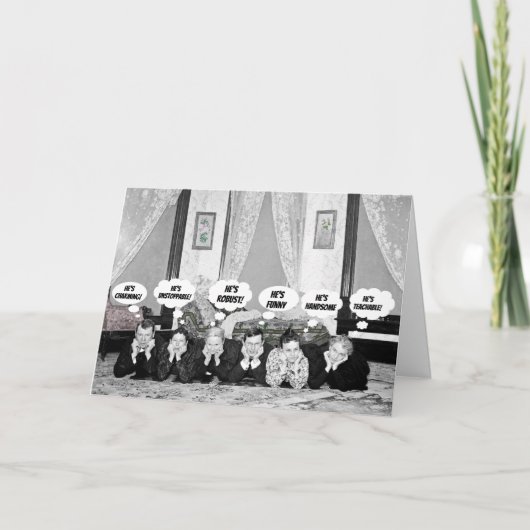 GRAPPIG ANTIEK EDWARDIAN Thought Bubbles Foto Kaart (Voorkant)