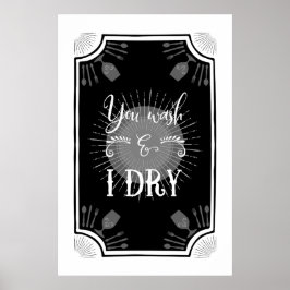 Grappig Antiek keukenbord Poster