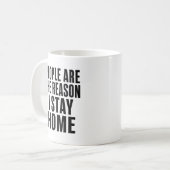 Grappig Antisociaal Cadeau Koffiemok (Voorkant links)