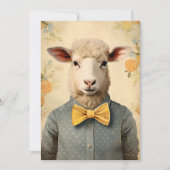 Grappig  Antropomorf Paasheep Feestdagenkaart (Voorkant)