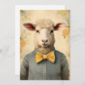 Grappig  Antropomorf Paasheep Feestdagenkaart (Voorkant / Achterkant)