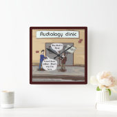 Grappig antwoord op de audiovisuele-wandklok vierkante klok (Huis)