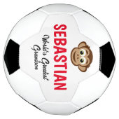 Grappig apengeschenk op maat voetbal voor kinderen (Gedraaid)