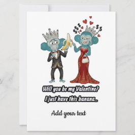 Grappig Apenkoppel Valentijnsdag Feestdagenkaart
