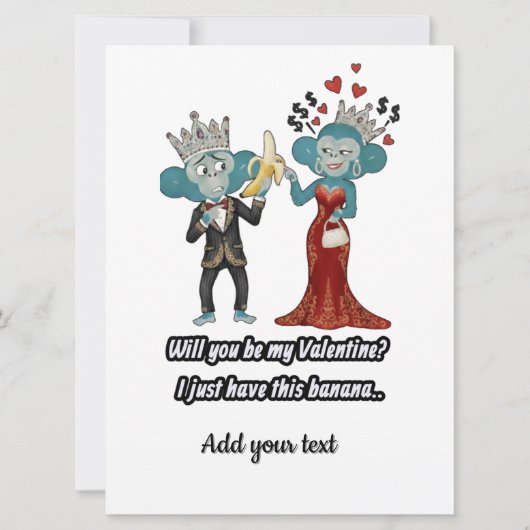 Grappig Apenkoppel Valentijnsdag Feestdagenkaart (Voorkant)