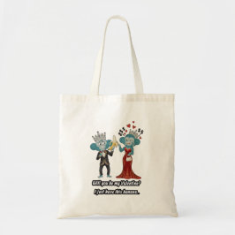 Grappig Apenkoppel Valentijnsdag Tote Bag