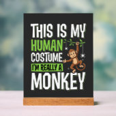 Grappig Apenkostuum Halloween Vector Acryl Bord (Neutraal)