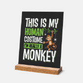Grappig Apenkostuum Halloween Vector Acryl Bord (Hoek)