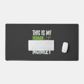 Grappig Apenkostuum Halloween Vector Bureaumat (Keyboard & Muis)