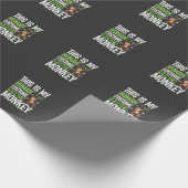Grappig Apenkostuum Halloween Vector Cadeaupapier (Hoek)