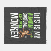 Grappig Apenkostuum Halloween Vector Fleece Deken (Voorkant (Horizontaal))