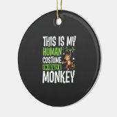 Grappig Apenkostuum Halloween Vector Keramisch Ornament (Links)