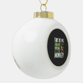 Grappig Apenkostuum Halloween Vector Keramische Bal Ornament (Links)