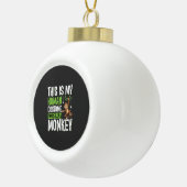 Grappig Apenkostuum Halloween Vector Keramische Bal Ornament (Rechts)