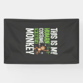 Grappig Apenkostuum Halloween Vector Spandoek (Horizontaal)