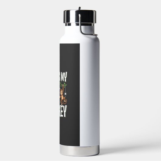 Grappig Apenkostuum Halloween Vector Waterfles (Links)