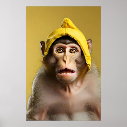 Grappig apenportret poster (Voorkant)