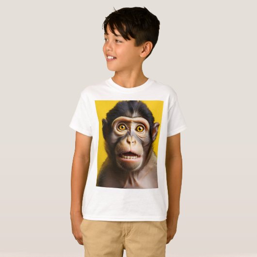 Grappig apenportret t-shirt (Voorkant volledig)
