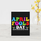 Grappig April Fools Day 1 April Fools Day Joke Pra Kaart (Gele Bloem)