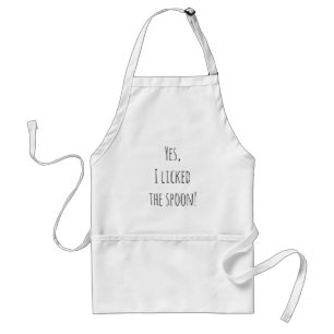 Grappig Apron voor een Cook. Ja, ik likte de lepel Standaard Schort