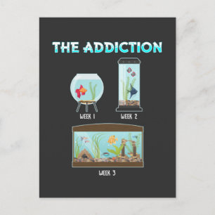 Grappig Aquarium Geek Visteelt Humor Briefkaart