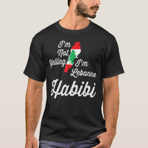 Grappig Arabisch Libanees Ik schreeuw niet, ik ben T-shirt
