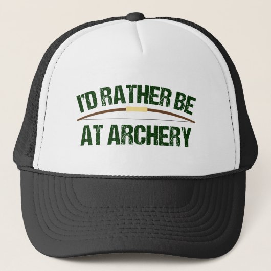 Grappig Archer Bow, ik zou liever in de Archery zi Trucker Pet (Voorkant)