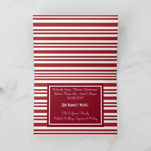 Grappig arrogant kerstfeest feestdagen kaart (Binnen)