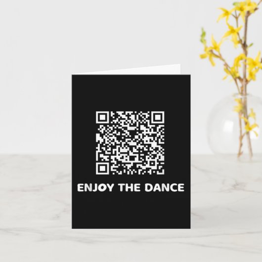 Grappig Art Trump Dancing Interactive Code Kaart (Gele Bloem)