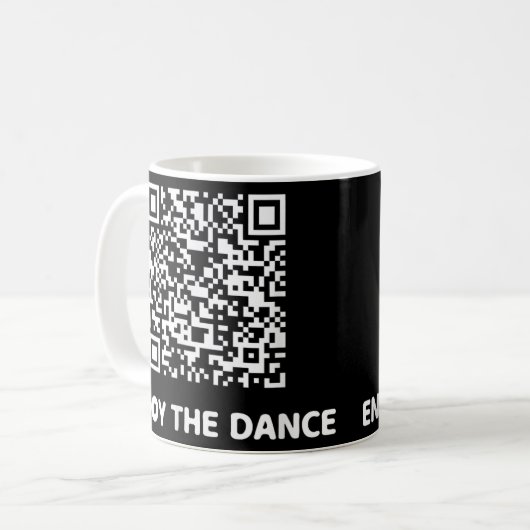 Grappig Art Trump Dancing Interactive Code Koffiemok (Voorkant links)