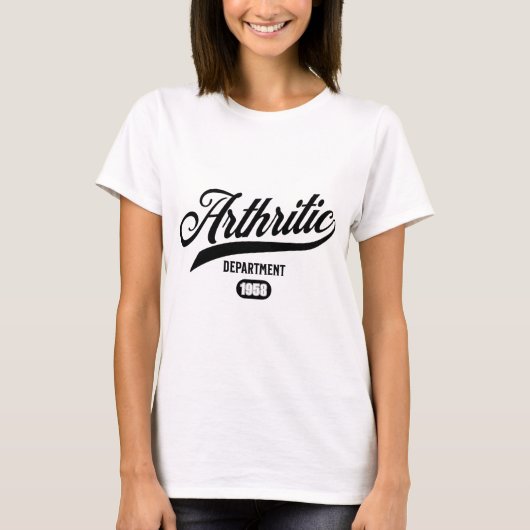 Grappig Arthritic afdeling T-shirt met aangepaste (Voorkant)