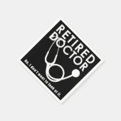 Grappig arts pensioen medisch thema servet (Hoek)