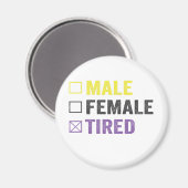 Grappig aseksueel transseksueel lgbt pride niet bi magneet (Voorkant / Achterkant)