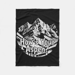 Grappig Aspen Colorado Skiën Skiën Bergen Hoe's Yo Fleece Deken