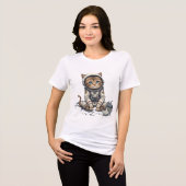 Grappig Astronaut Cat T-shirt - Schattige Space Ka (Voorkant volledig)