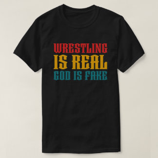 Grappig atheïsme rusteling is echte God is Fake T-shirt