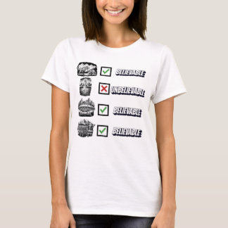 Grappig Atheïstisch T-shirt, geloofwaardig v ongel T-shirt